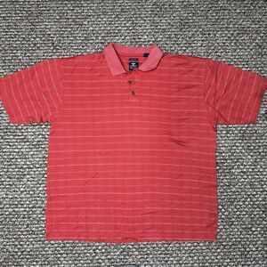 Pebble Beach Polo Shirt Adult XL Extra Large Short Sleeve Striped Red Men
